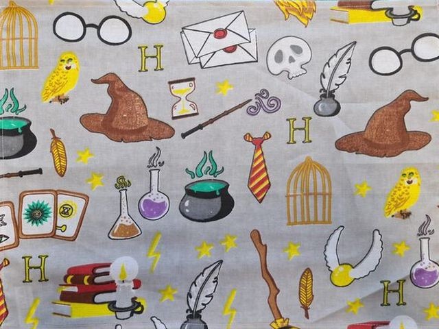 Bavlněný pytlík na přezůvky 29x40cm - Harry Potter