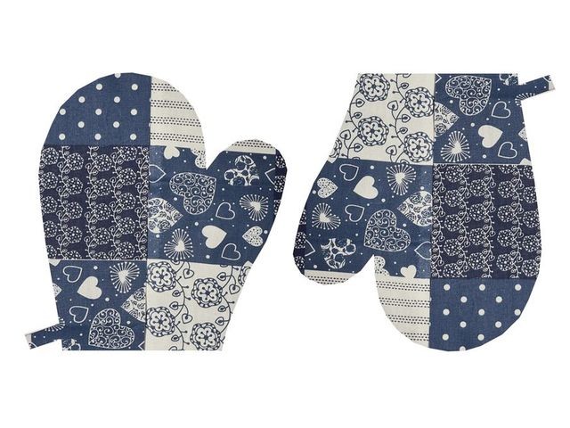 Dětské chňapky Patchwork modrý