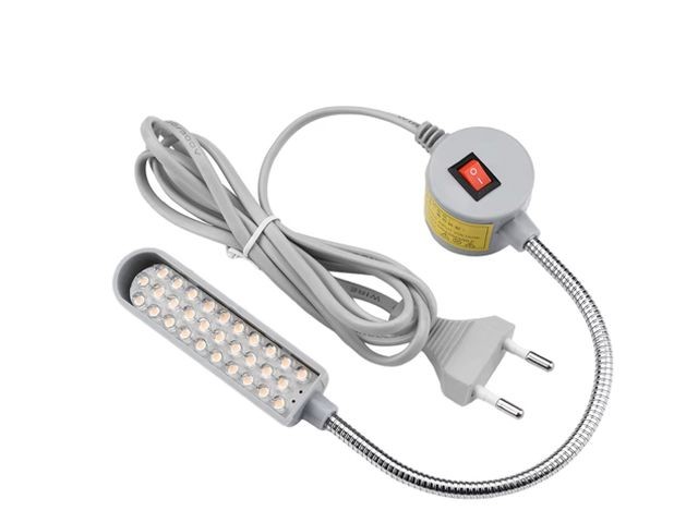 LED pracovní lampa k šicímu stroji 30 LED s magnetem - šedá