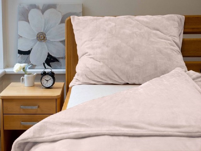 Mikroflanelové povlečení - bílá káva