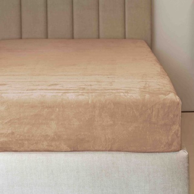 Mikroflanelové prostěradlo PREMIUM - béžová