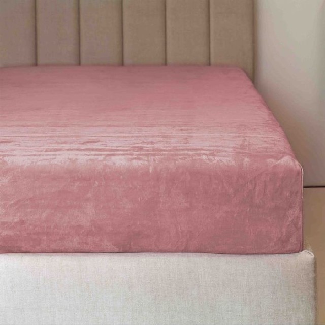 Mikroflanelové prostěradlo PREMIUM - starorůžová