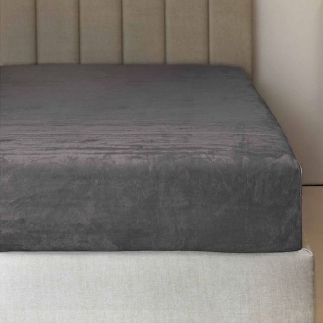 Mikroflanelové prostěradlo PREMIUM - tmavě šedá