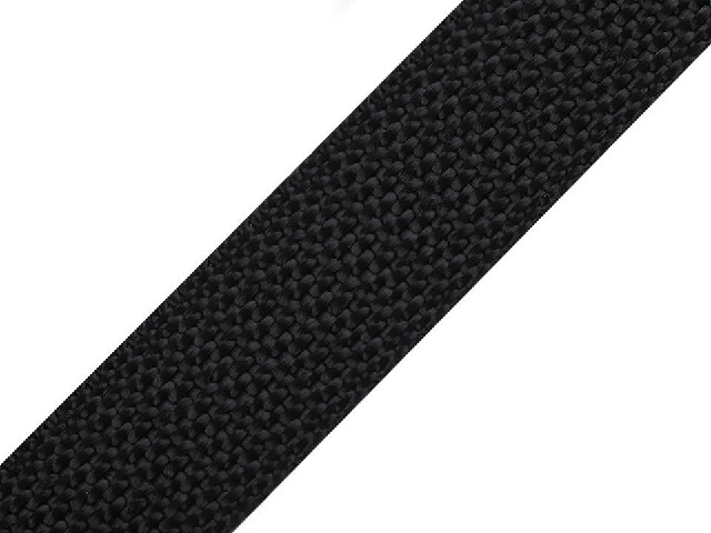 Polypropylénový popruh šíře 20 mm - černý