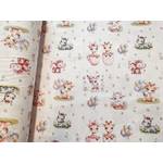 Bavlněná látka 3D tisk metráž šíře 240 cm - Veselá mláďátka ZOO