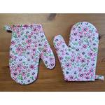  Dětské chňapky Červenorůžové kytičky