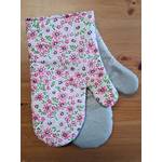 Kuchyňské chňapky s teflonem Červenorůžové kytičky